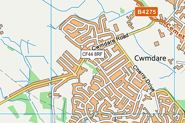 CF44 8RF map - OS VectorMap District (Ordnance Survey)