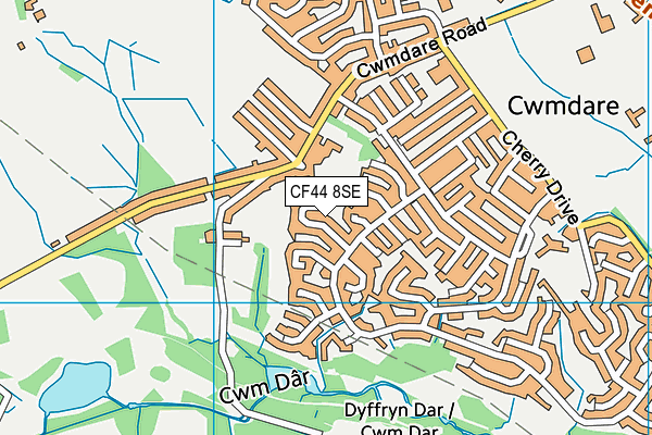 CF44 8SE map - OS VectorMap District (Ordnance Survey)