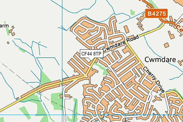 CF44 8TP map - OS VectorMap District (Ordnance Survey)