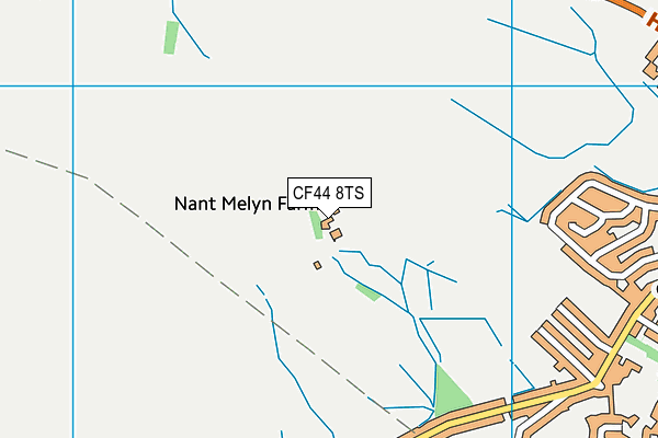 CF44 8TS map - OS VectorMap District (Ordnance Survey)