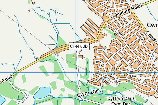 CF44 8UD map - OS VectorMap District (Ordnance Survey)