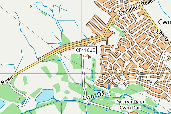 CF44 8UE map - OS VectorMap District (Ordnance Survey)