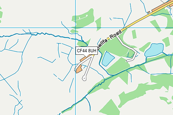 CF44 8UH map - OS VectorMap District (Ordnance Survey)