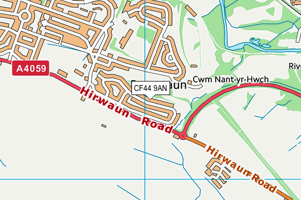 CF44 9AN map - OS VectorMap District (Ordnance Survey)