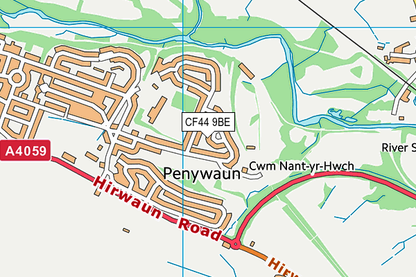 CF44 9BE map - OS VectorMap District (Ordnance Survey)