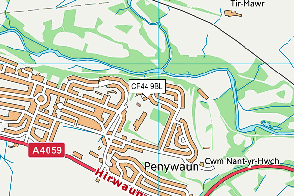 CF44 9BL map - OS VectorMap District (Ordnance Survey)