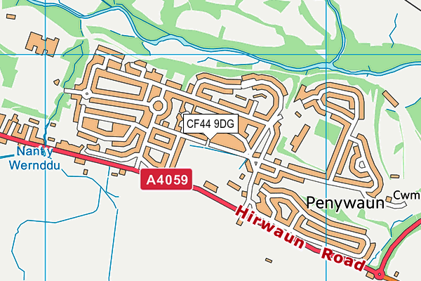 CF44 9DG map - OS VectorMap District (Ordnance Survey)