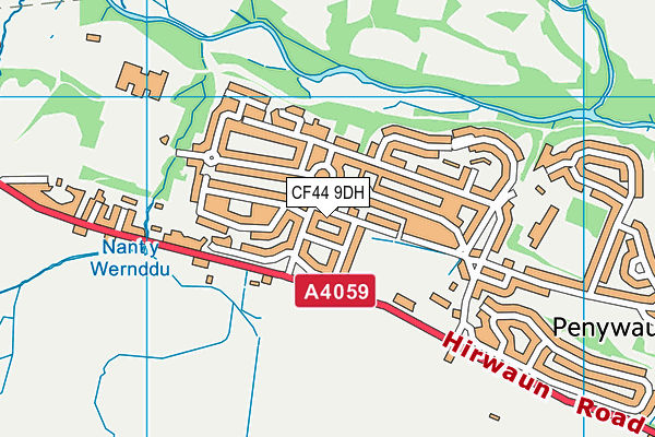 CF44 9DH map - OS VectorMap District (Ordnance Survey)