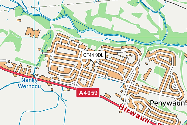 CF44 9DL map - OS VectorMap District (Ordnance Survey)