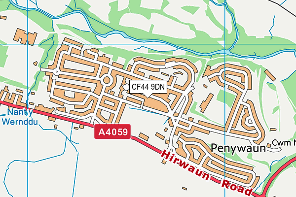 CF44 9DN map - OS VectorMap District (Ordnance Survey)