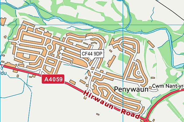 CF44 9DP map - OS VectorMap District (Ordnance Survey)