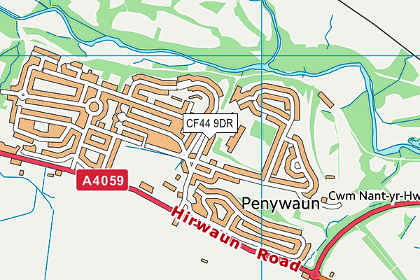 Penywaun Primary School map (CF44 9DR) - OS VectorMap District (Ordnance Survey)