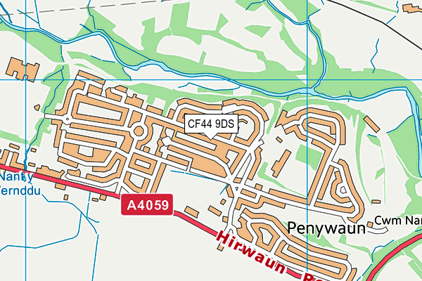 CF44 9DS map - OS VectorMap District (Ordnance Survey)