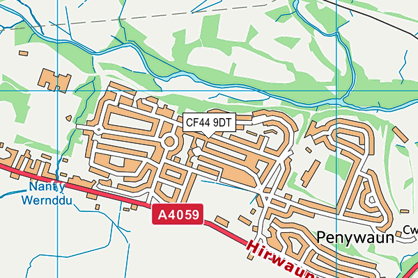 CF44 9DT map - OS VectorMap District (Ordnance Survey)