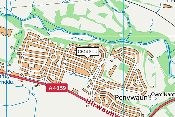 CF44 9DU map - OS VectorMap District (Ordnance Survey)