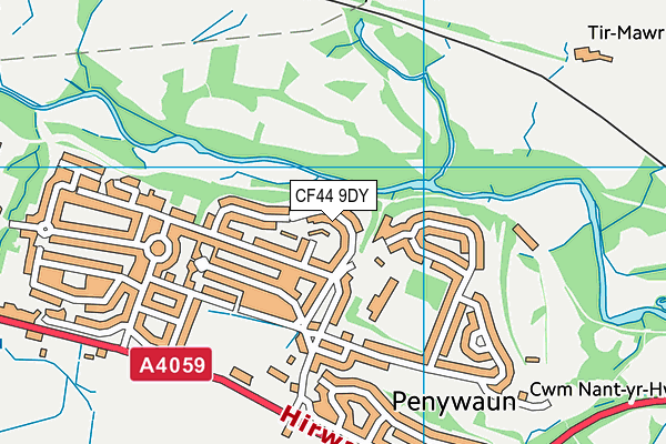 CF44 9DY map - OS VectorMap District (Ordnance Survey)