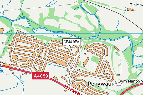 CF44 9EA map - OS VectorMap District (Ordnance Survey)