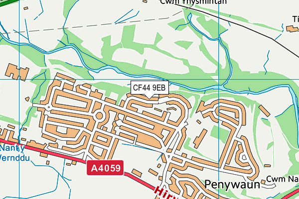 CF44 9EB map - OS VectorMap District (Ordnance Survey)