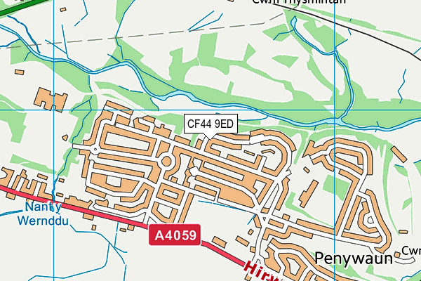 CF44 9ED map - OS VectorMap District (Ordnance Survey)