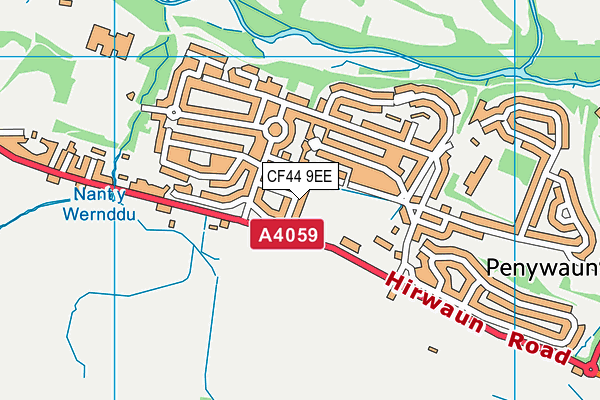 CF44 9EE map - OS VectorMap District (Ordnance Survey)