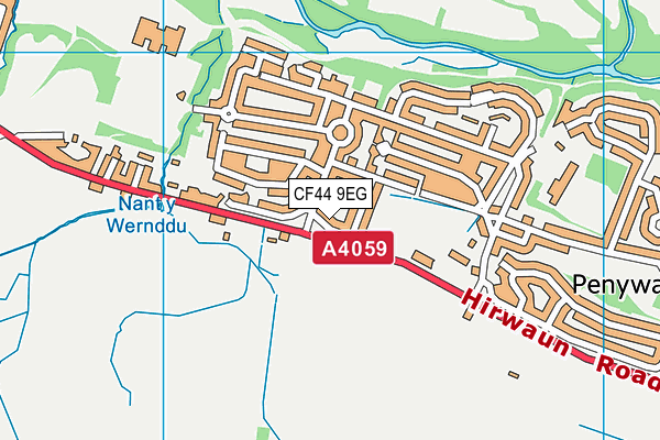 CF44 9EG map - OS VectorMap District (Ordnance Survey)