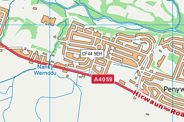 CF44 9EH map - OS VectorMap District (Ordnance Survey)