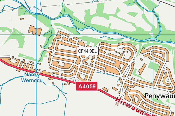 CF44 9EL map - OS VectorMap District (Ordnance Survey)