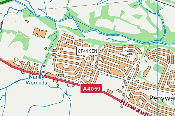 CF44 9EN map - OS VectorMap District (Ordnance Survey)