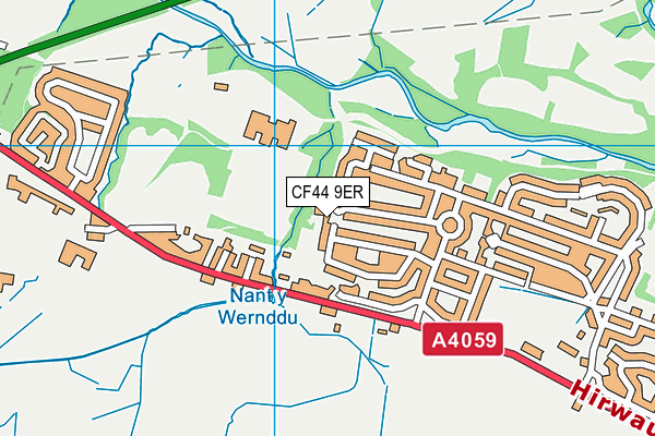 CF44 9ER map - OS VectorMap District (Ordnance Survey)