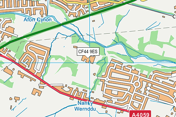 Ysgol Gyfun Rhydywaun map (CF44 9ES) - OS VectorMap District (Ordnance Survey)