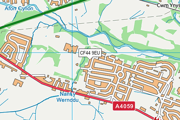 CF44 9EU map - OS VectorMap District (Ordnance Survey)