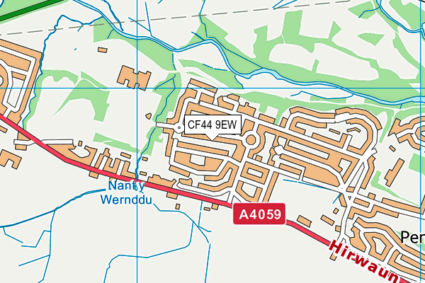 CF44 9EW map - OS VectorMap District (Ordnance Survey)