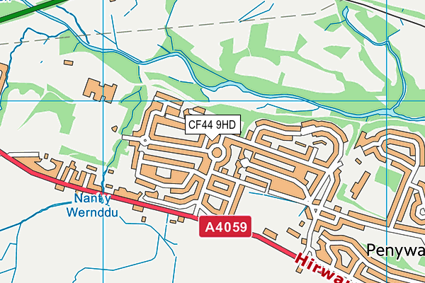 CF44 9HD map - OS VectorMap District (Ordnance Survey)