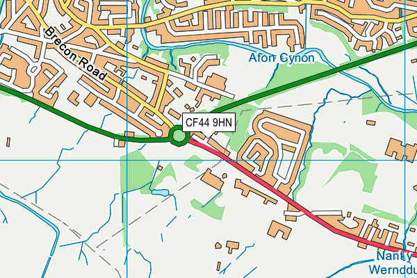 CF44 9HN map - OS VectorMap District (Ordnance Survey)