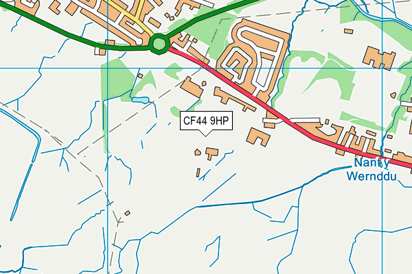 CF44 9HP map - OS VectorMap District (Ordnance Survey)