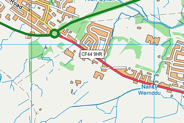 CF44 9HR map - OS VectorMap District (Ordnance Survey)