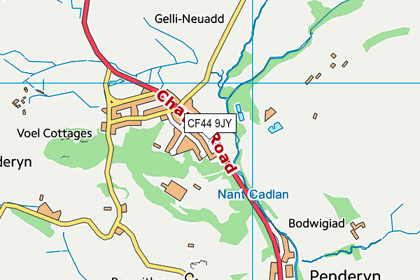 CF44 9JY map - OS VectorMap District (Ordnance Survey)