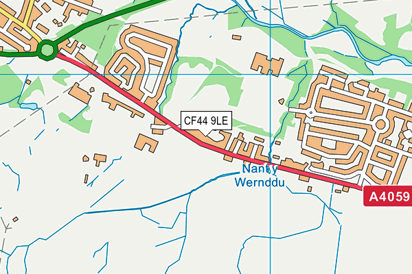 CF44 9LE map - OS VectorMap District (Ordnance Survey)