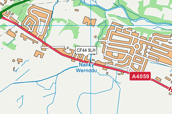 CF44 9LH map - OS VectorMap District (Ordnance Survey)