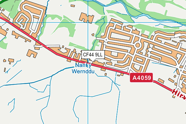 CF44 9LL map - OS VectorMap District (Ordnance Survey)