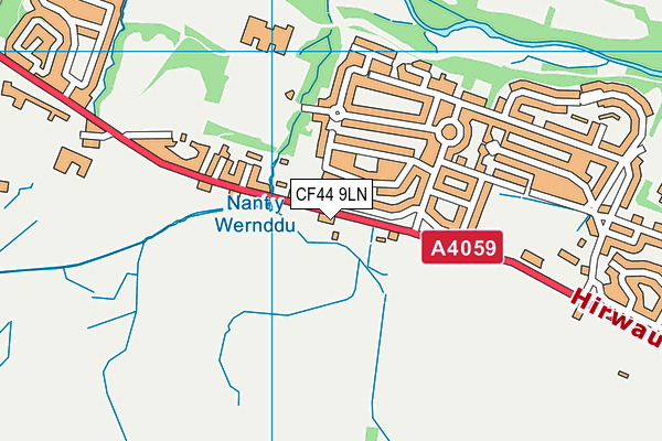 CF44 9LN map - OS VectorMap District (Ordnance Survey)