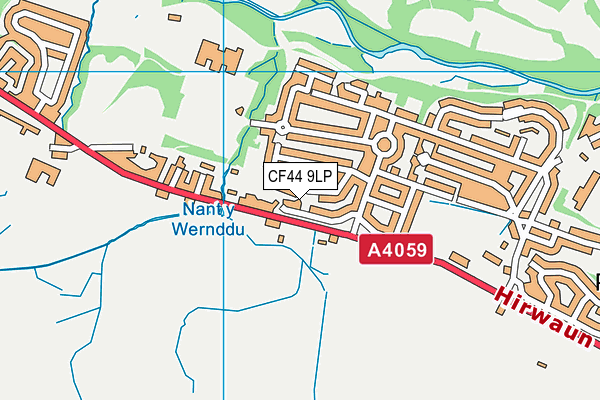 CF44 9LP map - OS VectorMap District (Ordnance Survey)