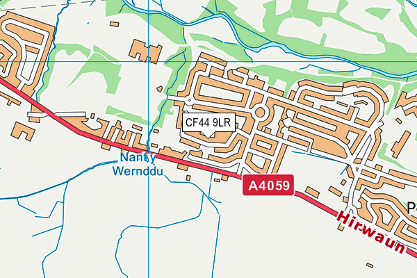 CF44 9LR map - OS VectorMap District (Ordnance Survey)