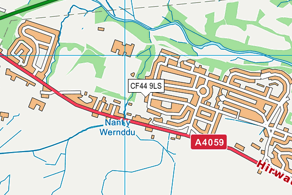 CF44 9LS map - OS VectorMap District (Ordnance Survey)