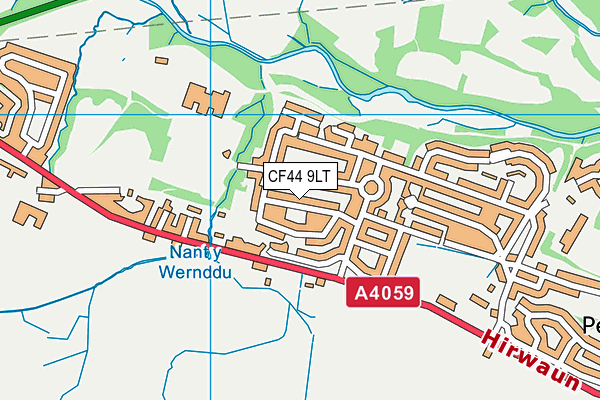 CF44 9LT map - OS VectorMap District (Ordnance Survey)