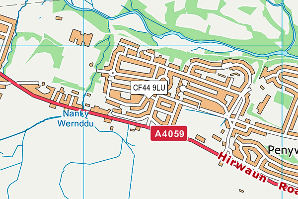 CF44 9LU map - OS VectorMap District (Ordnance Survey)