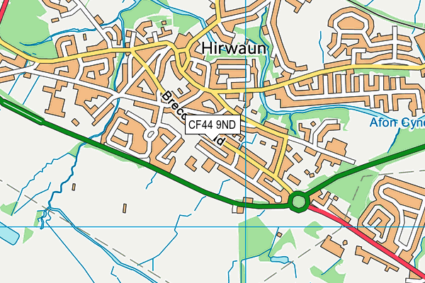 CF44 9ND map - OS VectorMap District (Ordnance Survey)