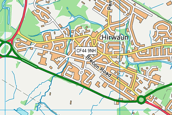 CF44 9NH map - OS VectorMap District (Ordnance Survey)