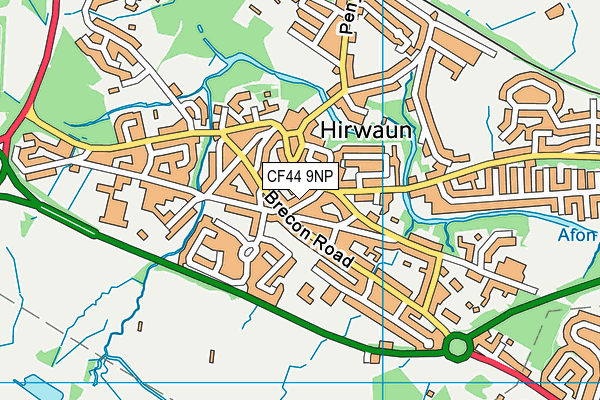 CF44 9NP map - OS VectorMap District (Ordnance Survey)