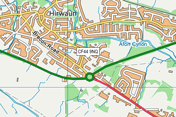 CF44 9NQ map - OS VectorMap District (Ordnance Survey)